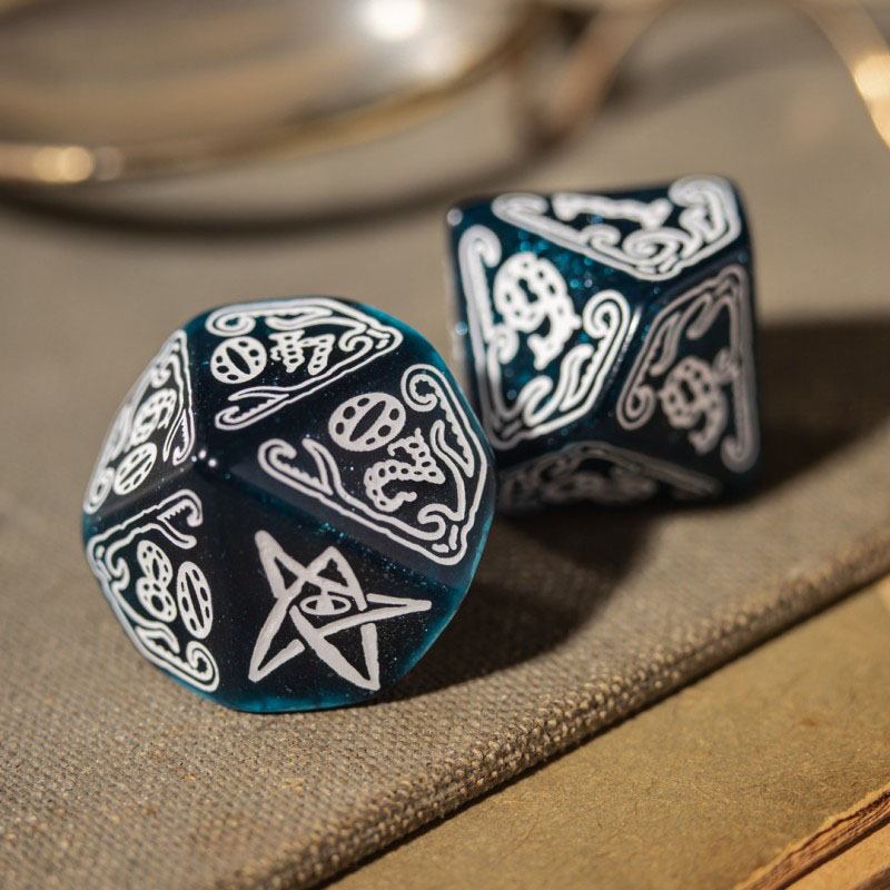 Call of Cthulhu: Dice Set - Abyssal & White - Image 5