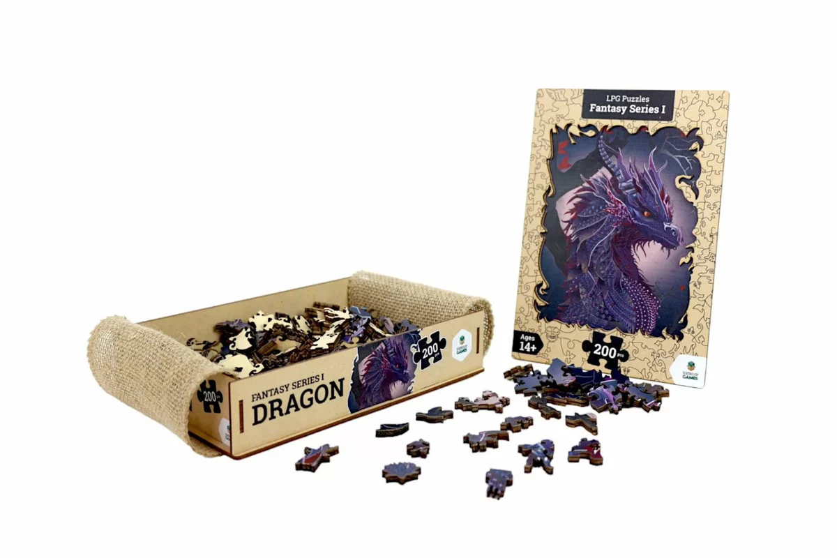 Let's Play Games Puzzles Wooden Fantasy Dragon - 200 piece Puzzle - Image 4