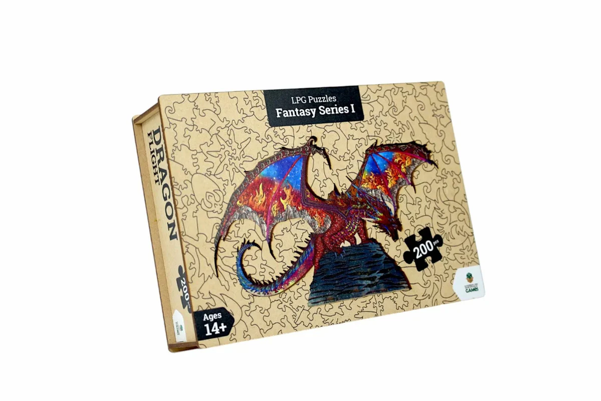 Let's Play Games Puzzles Wooden Fantasy Dragon Flight - 200 piece Puzzle - Image 3