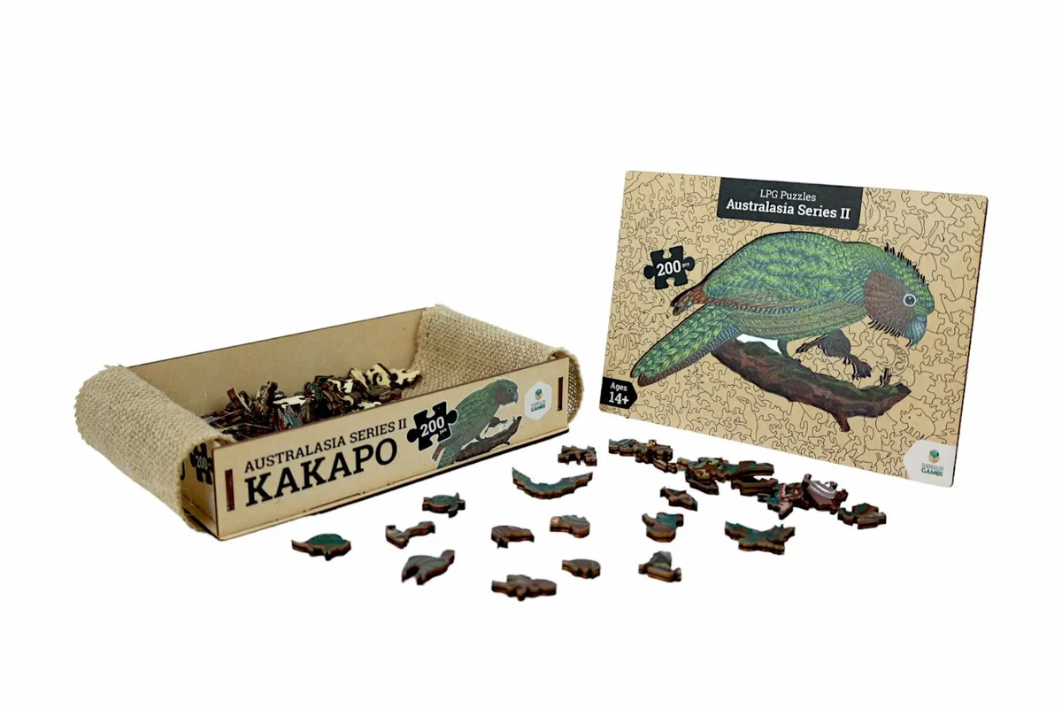 Let's Play Games Puzzles Wooden Oceania Animals Series 2 Kakapo - 200 piece Puzzle - Image 4