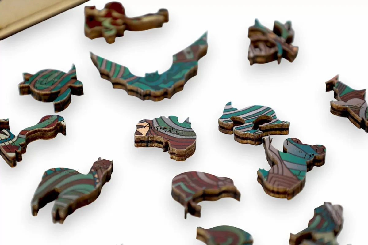 Let's Play Games Puzzles Wooden Oceania Animals Series 2 Kakapo - 200 piece Puzzle - Image 5