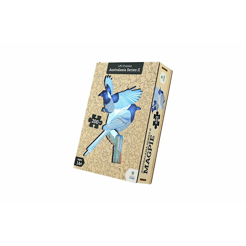 Let's Play Games Puzzles Wooden Oceania Animals Series 2 Magpie - 200 piece Puzzle - Image 3